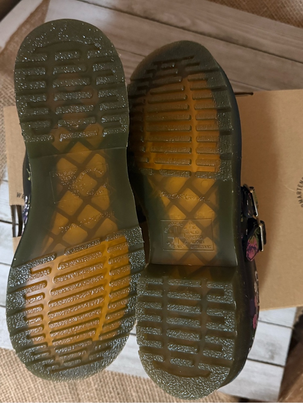 Dr. Martens Black Floral Mary Jane Shoes, New in Box - Picture 3 of 6